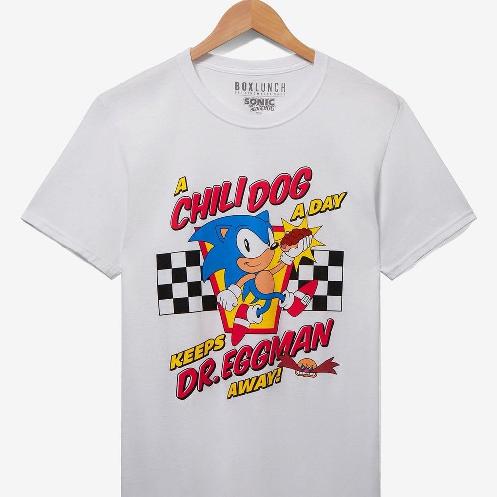 Sonic the Hedgehog Checkered Chili Dog Women's T-Shirt - BoxLunch Exclusive